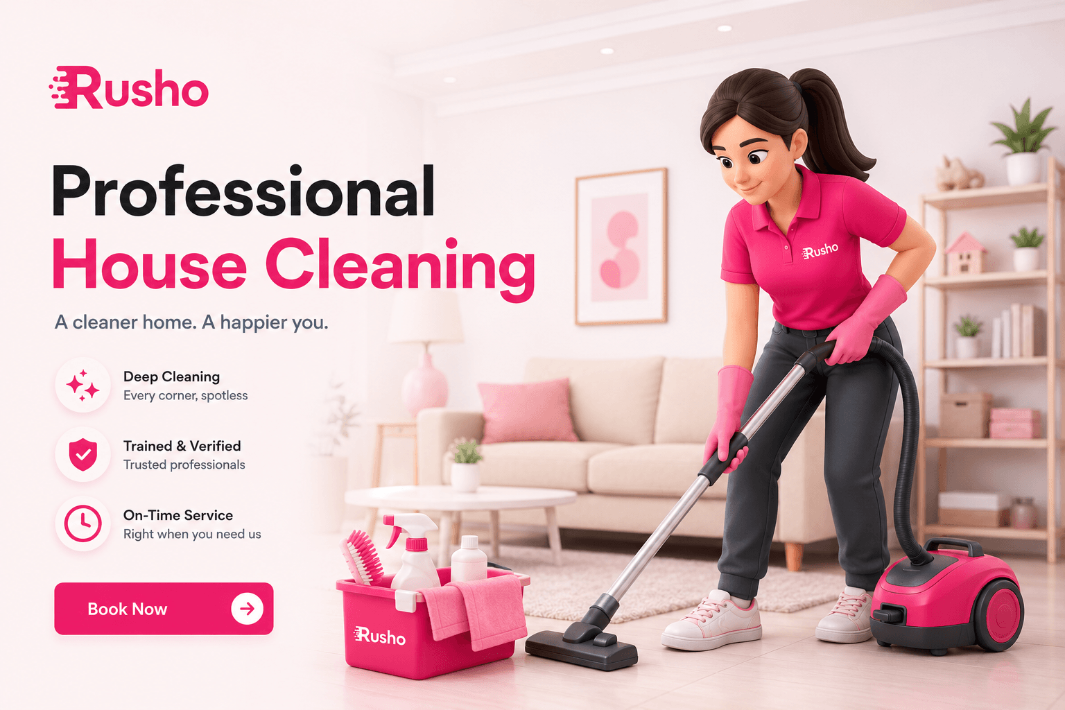 Professional House Cleaning by Rusho